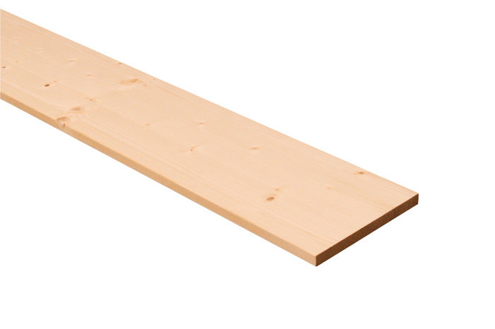 Massiv hylle i gran 18 mm x 20 x 100 cm